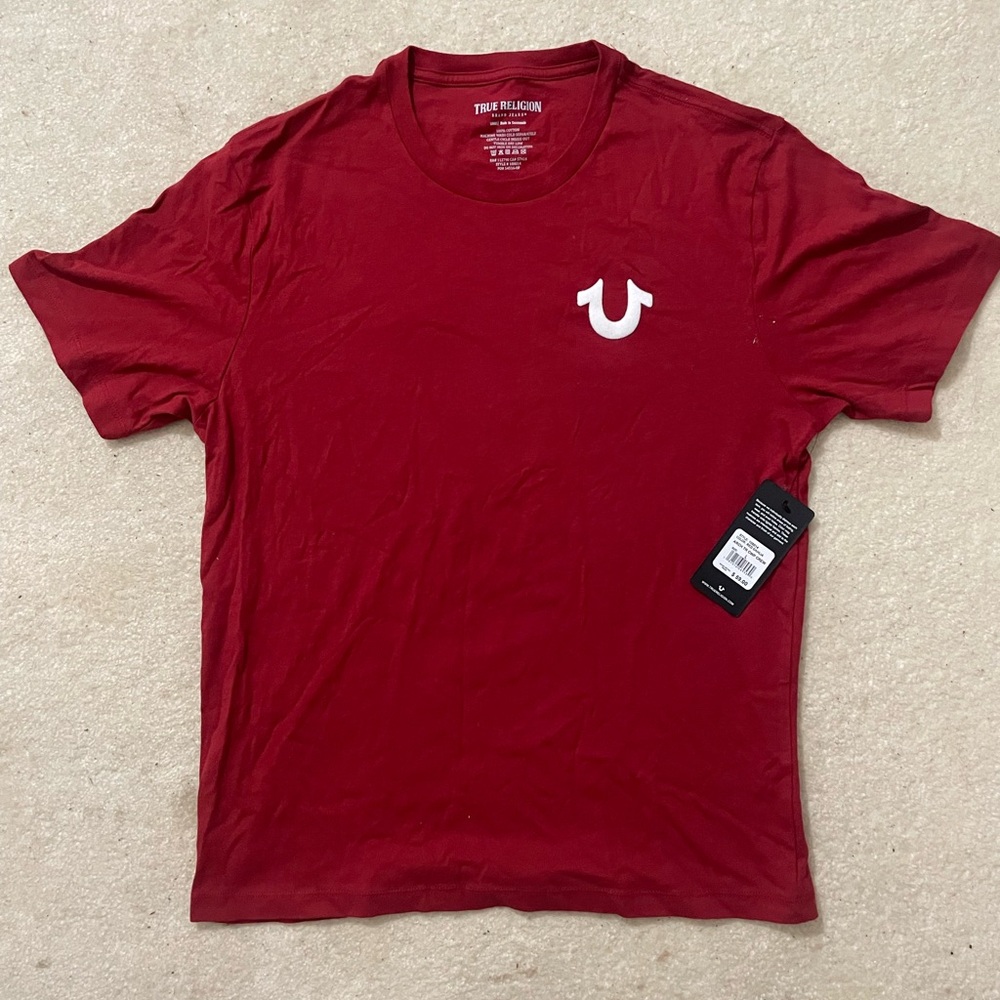 True Religion Men's Red T-Shirt